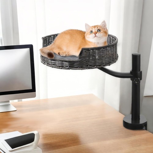 Indoor elevated cat desk bed - elevated,